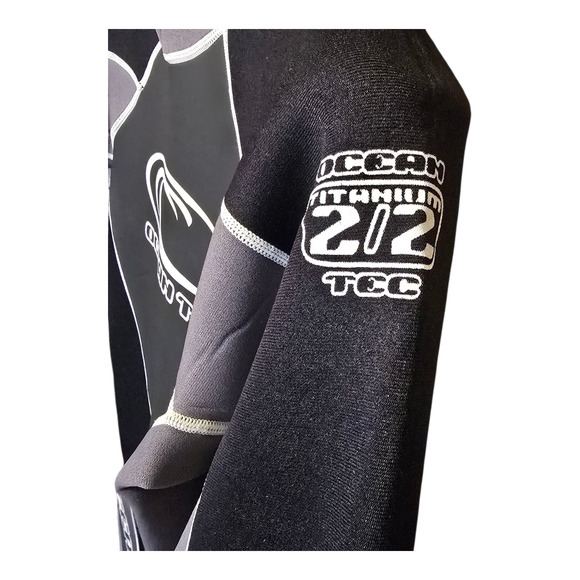 Ocean Tec Wetsuit Mens Shorty Titanium 2/2 Edge 22 Series Large Black Gray NWT - Picture 8 of 11